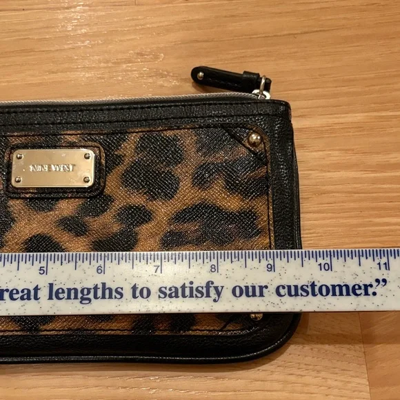 Nine West Leopard-Print Wristlet with Gold Plaque - Picture 7 of 8